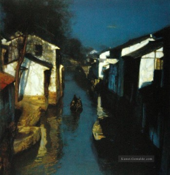 Blau Canal Chinese Chen Yifei Ölgemälde